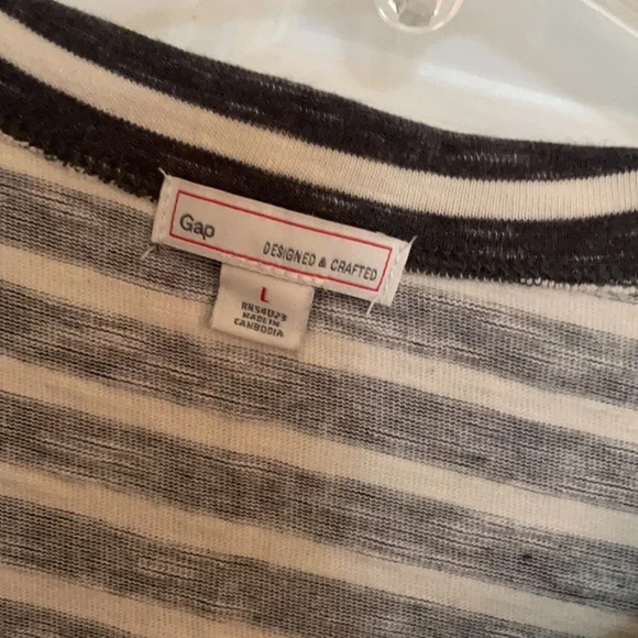 Gap boatneck heavy long sleeve stripe tshirt - Picture 2 of 3